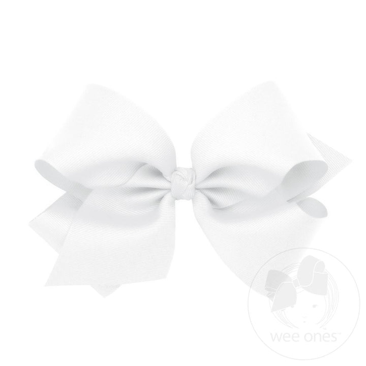King Grosgrain Bow, White