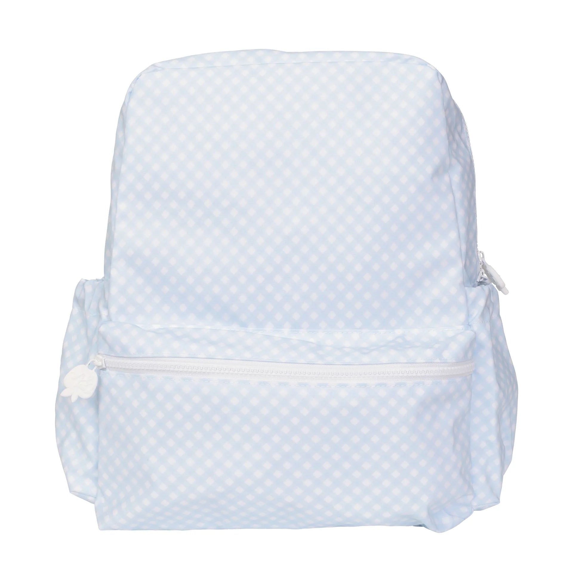 Small Backpack, Blue Gingham