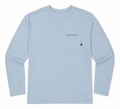 Mayfly Bamboo Long Sleeve Tee-Ducks Blue