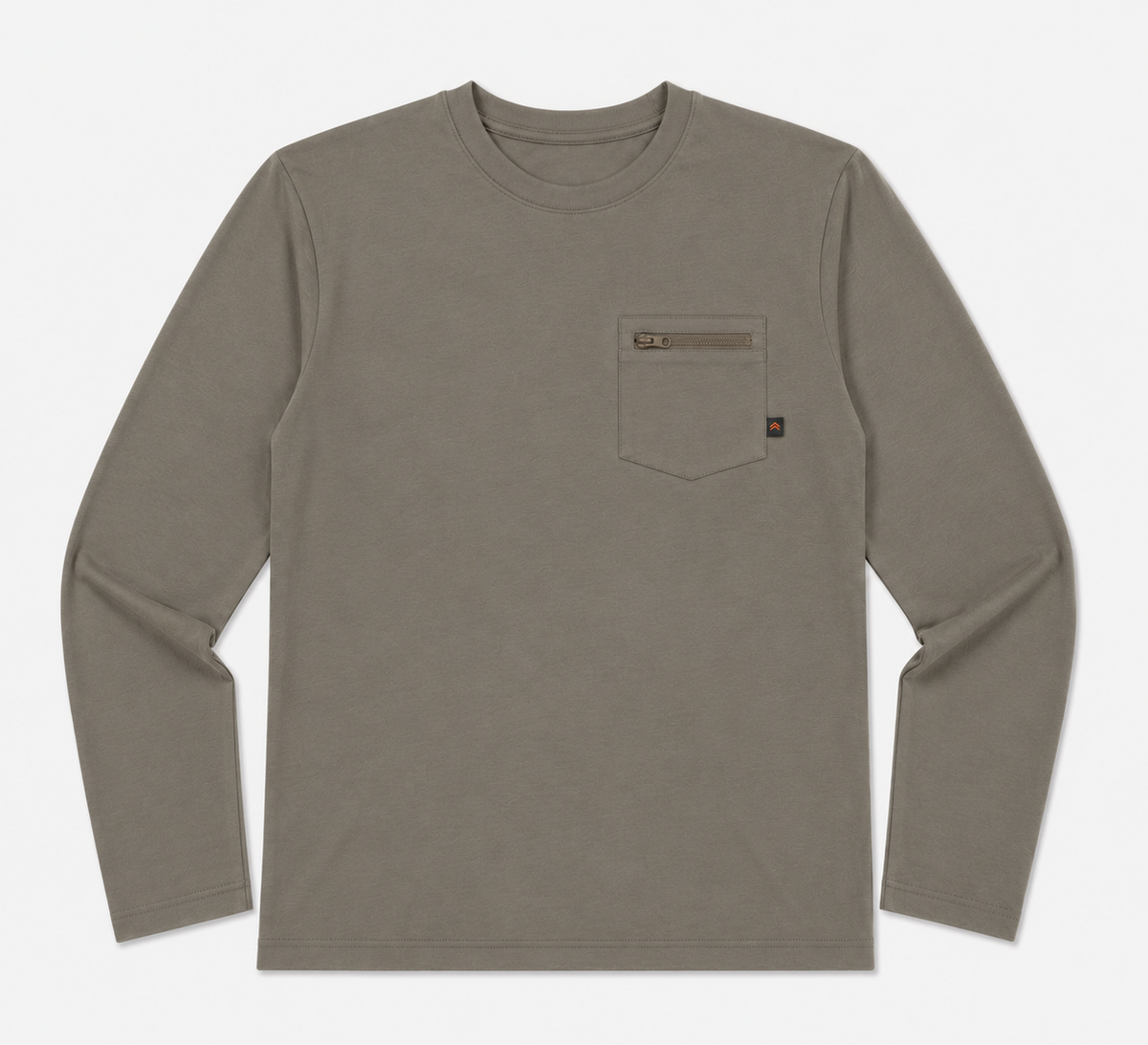 Mayfly Bamboo Long Sleeve Tee-Brown Gobbler