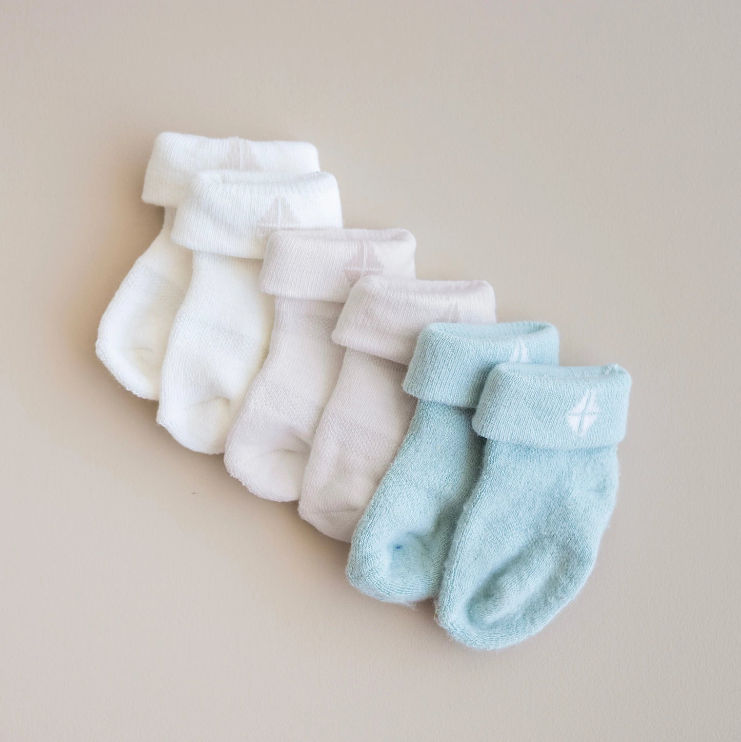 Kyte Baby 3-Pack Socks- Cloud/Oat/Sage