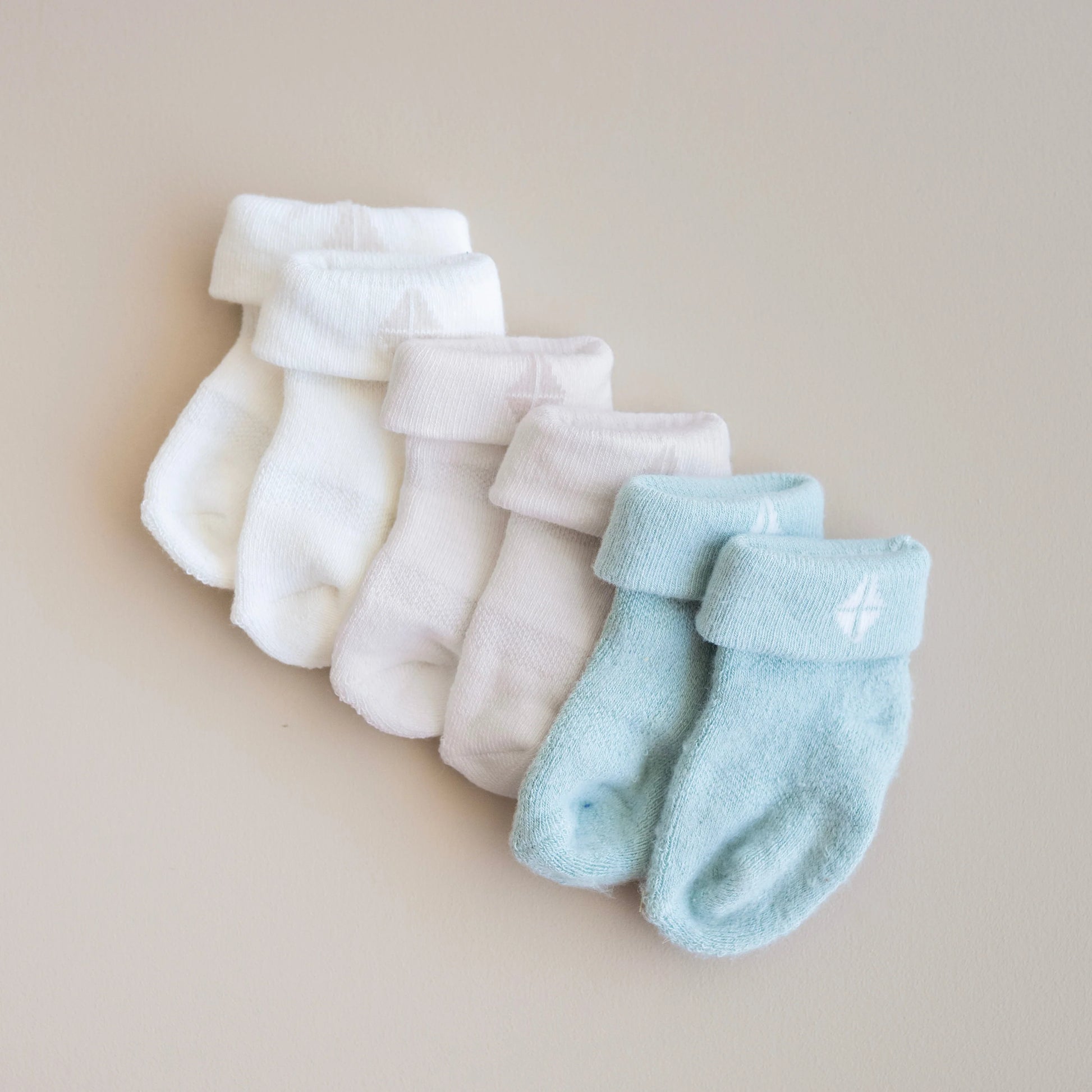 Kyte Baby 3-Pack Socks- Cloud/Oat/Sage