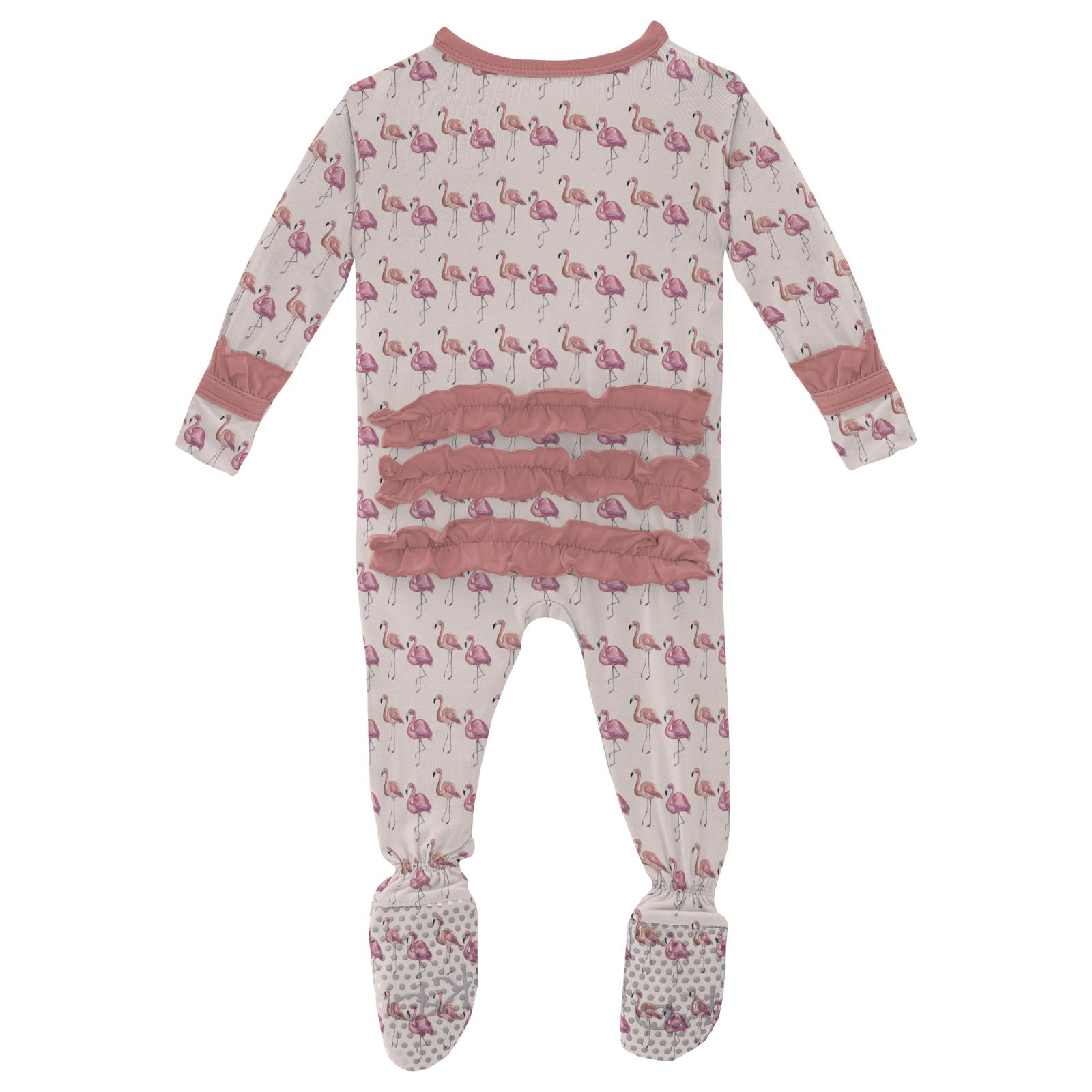 Flamingo Ruffle Footie