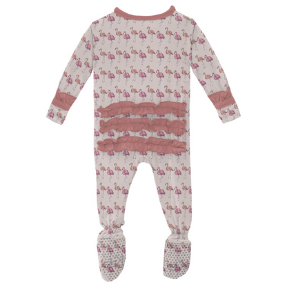Flamingo Ruffle Footie