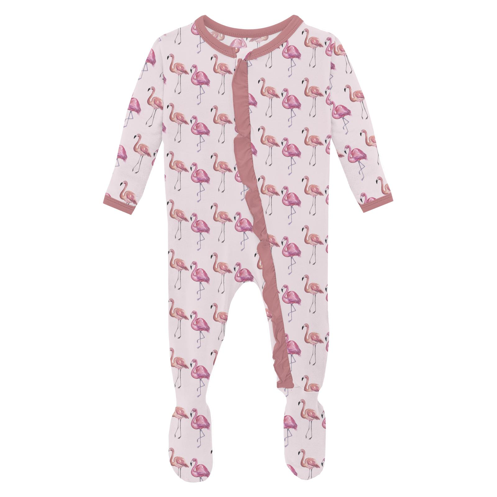 Flamingo Ruffle Footie