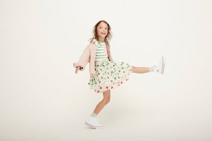 Pale Pink Tutu with Red Glitter Hearts