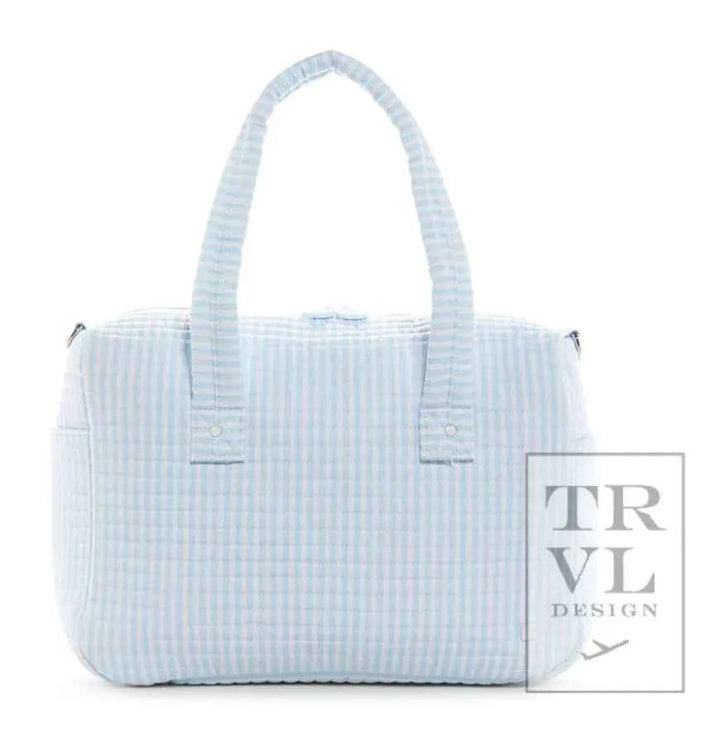 Quilted Stroller Bag, Pimlico Stripe Blue