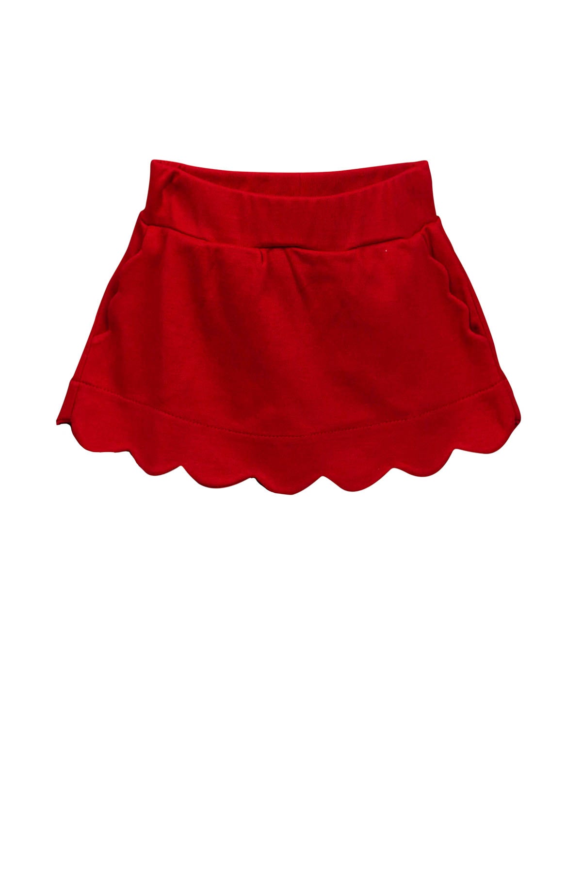 Scallop Skort Red
