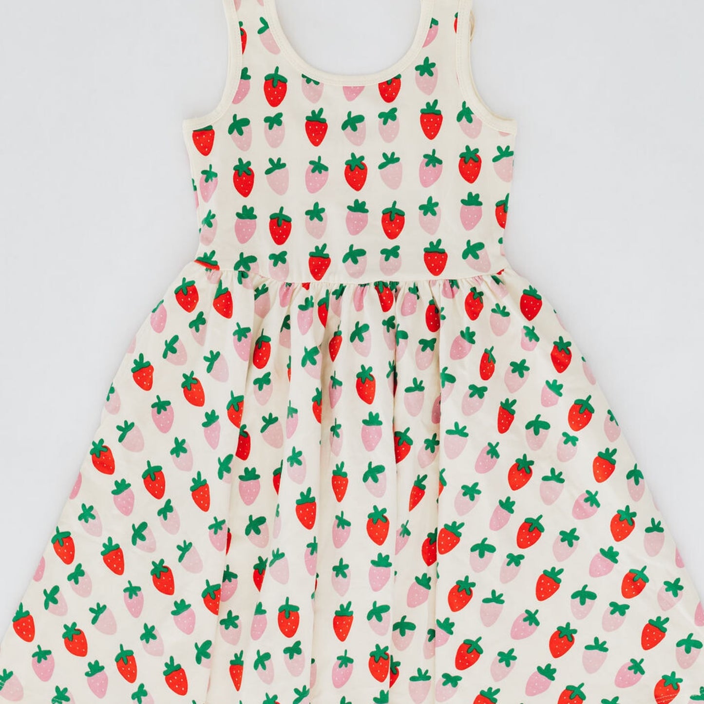 Sleeveless Twirl Dress- Strawberry Blush