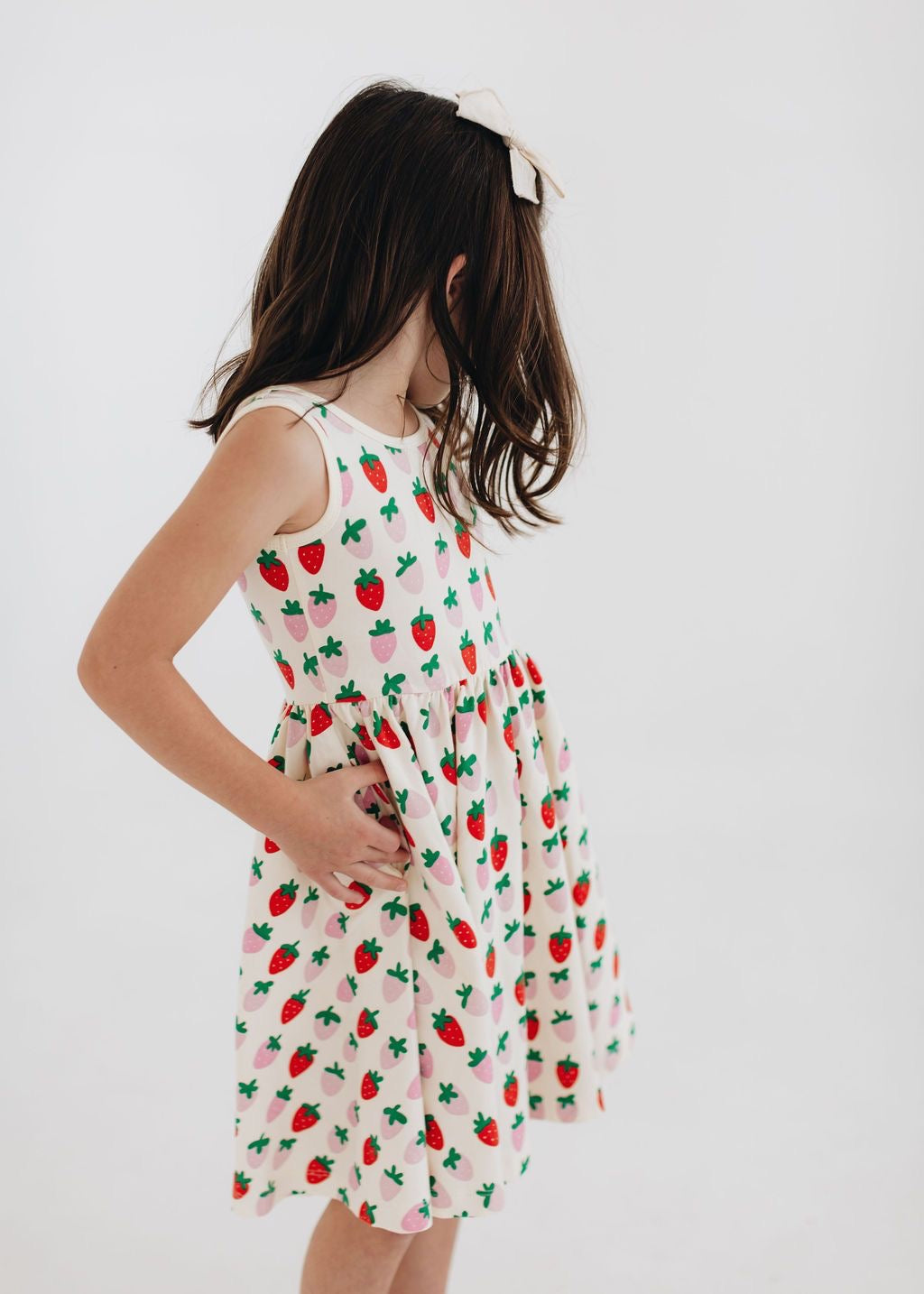 Sleeveless Twirl Dress- Strawberry Blush
