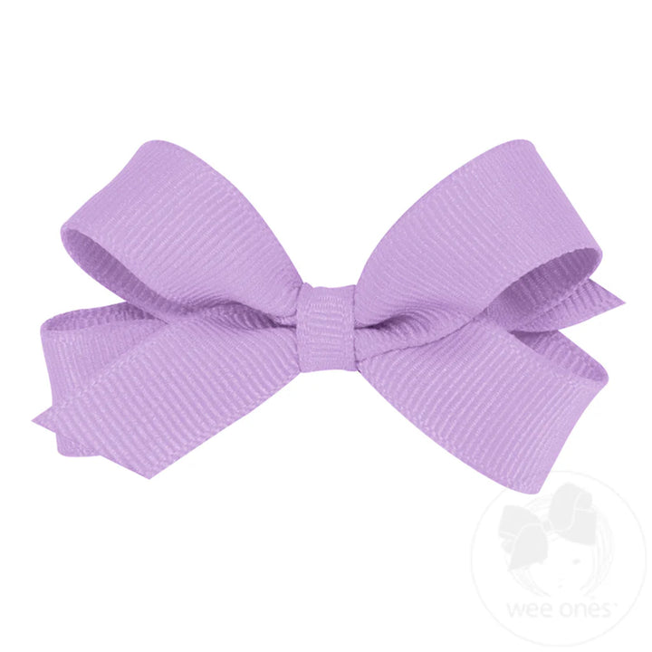 Tiny Grosgrain Bow, Light Orchid