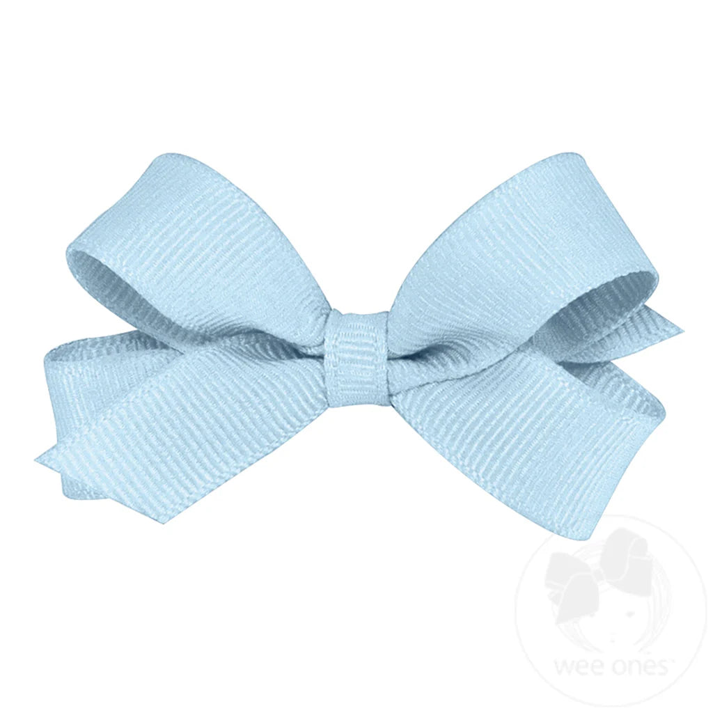Tiny Grosgrain Bow, Millennium Blue