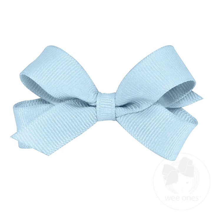 Tiny Grosgrain Bow, Millennium Blue