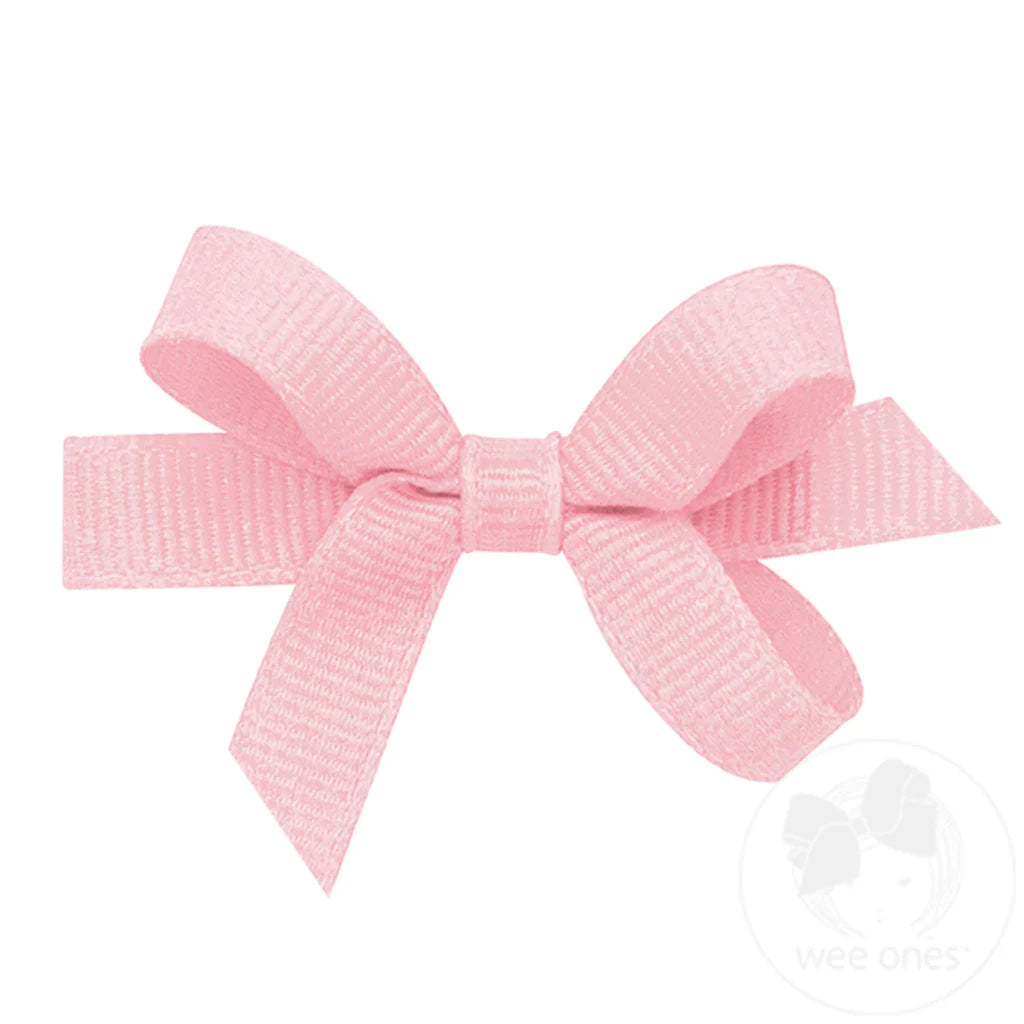 Baby Grosgrain Bow, Light Pink