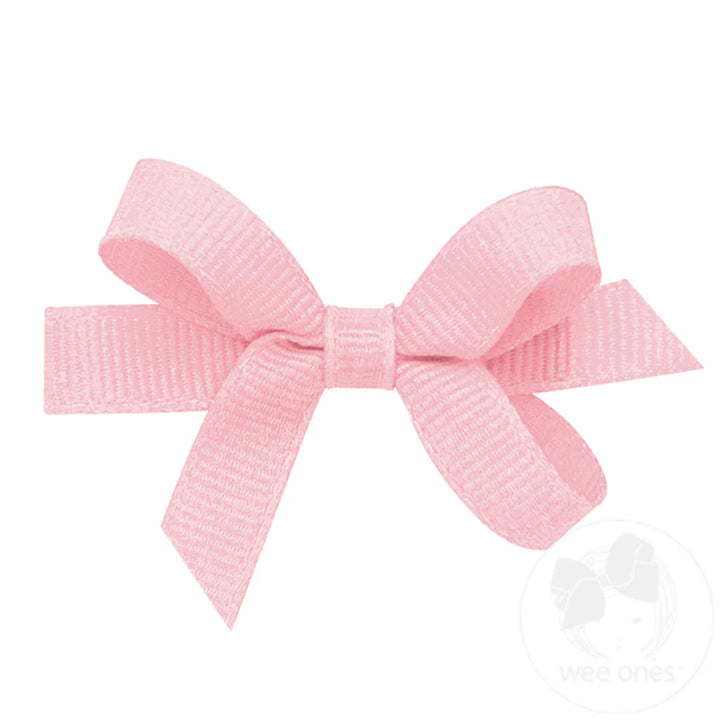 Baby Grosgrain Bow, Light Pink