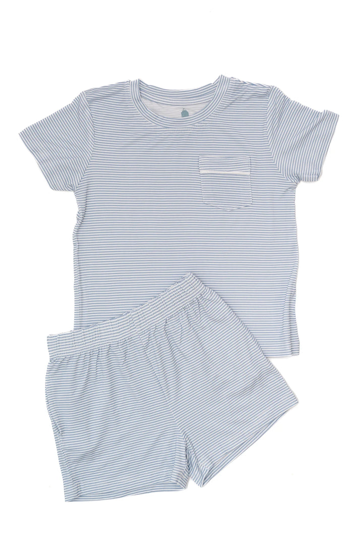 Dusty Blue Shorts & T-Shirt Set