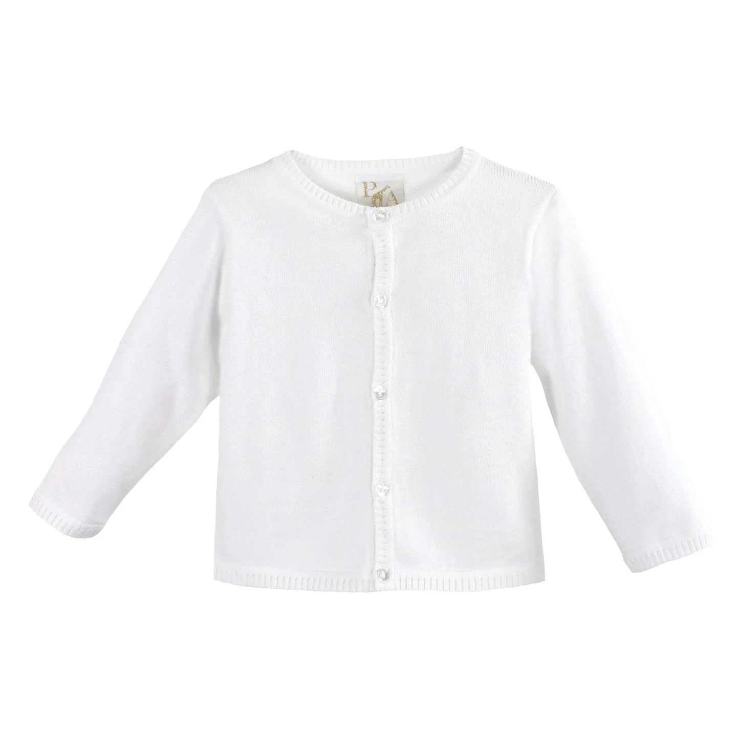 Ladder Edge Cardigan, White