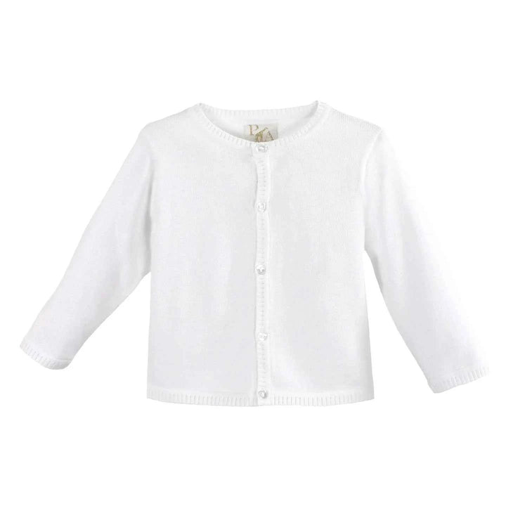 Ladder Edge Cardigan, White