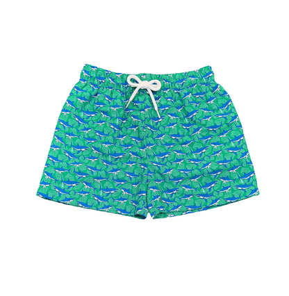 St. Simons Swim Trunk Green Shark
