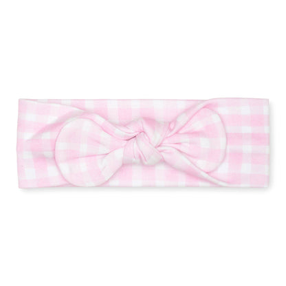 Pink Gingham Headband