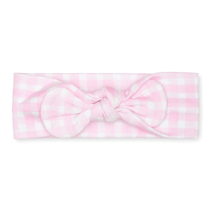 Pink Gingham Headband