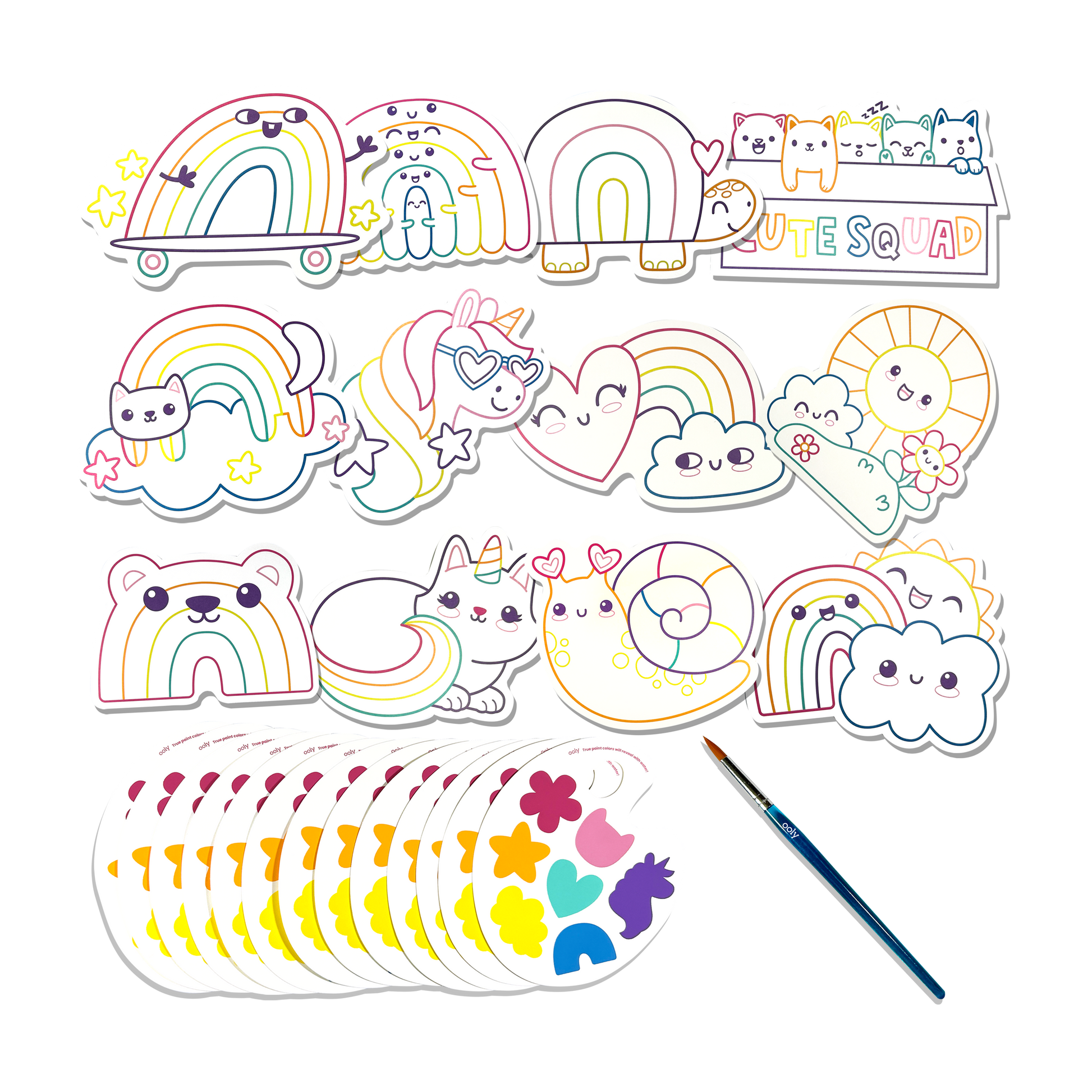 Playful Painters: Easy Watercolor Painting Kit - Rainbow Cut
