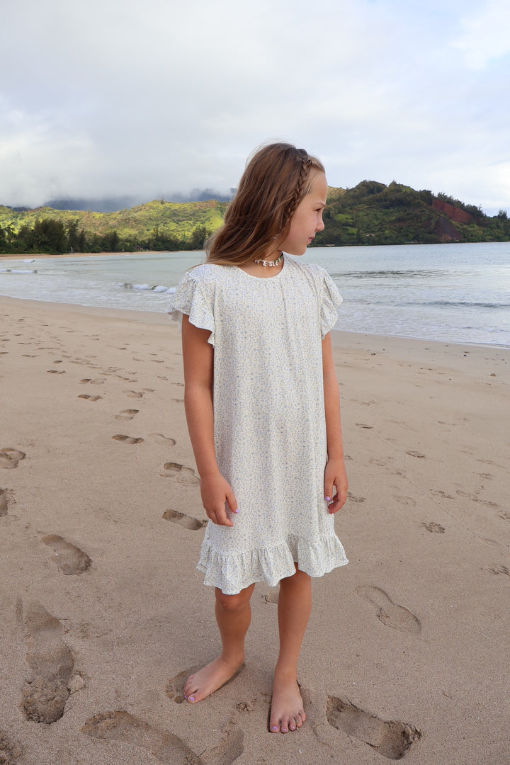 Blue Floral Nightgown