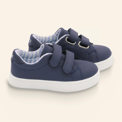 Navy Leather Sneaker