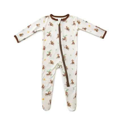 Monkey Zippered Footie
