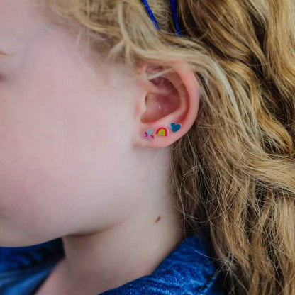 Rainbow Castle Stick on Earrings
