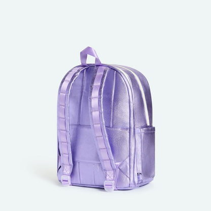 Kane Double Pocket Backpack, Lilac Quilted Sequins