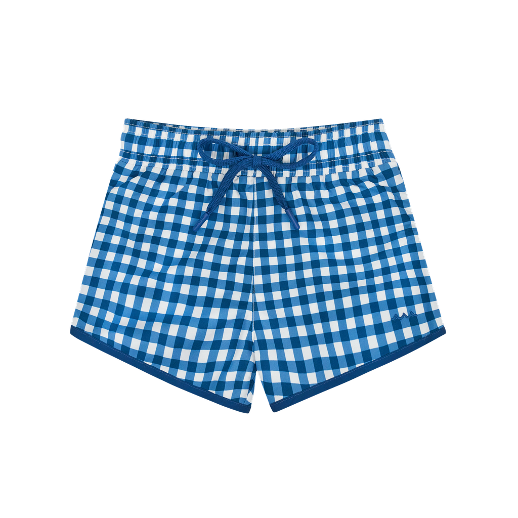 Boys Navy Picnic Gingham Boardie