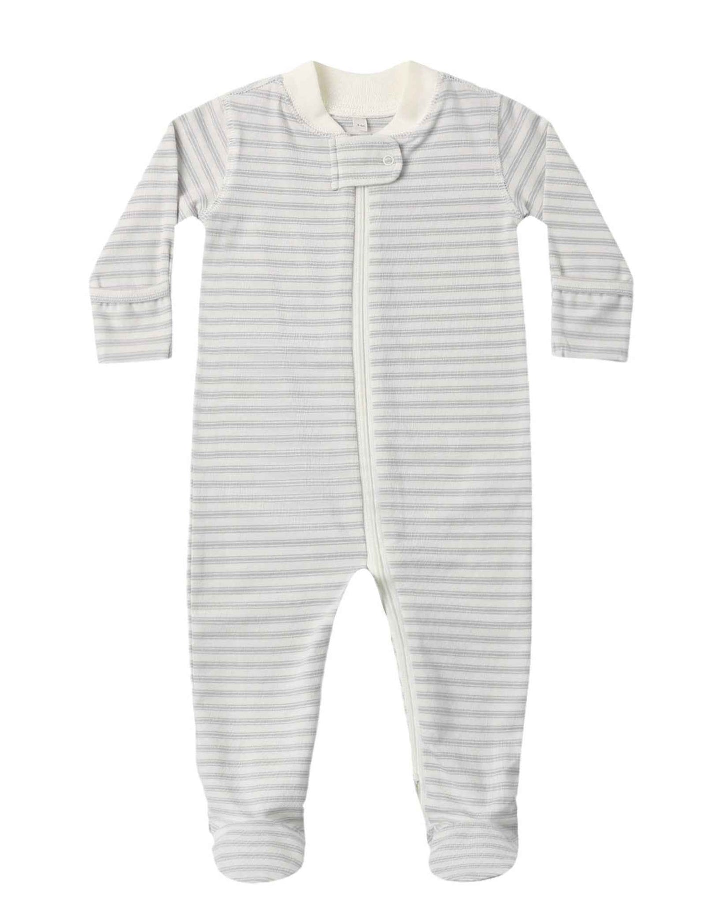 Zip Long Sleeve Sleeper Footie, Cloud Stripe