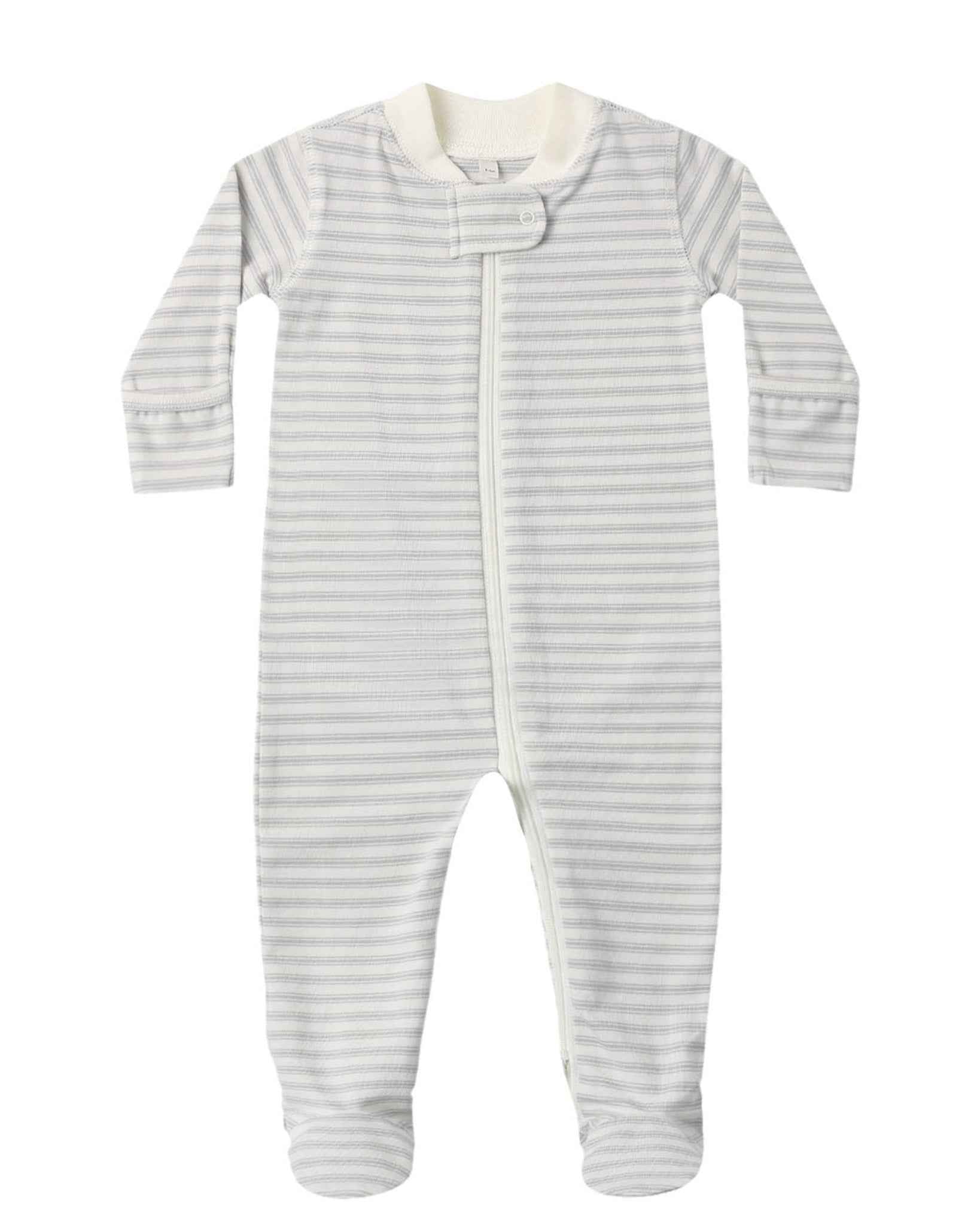 Zip Long Sleeve Sleeper Footie, Cloud Stripe