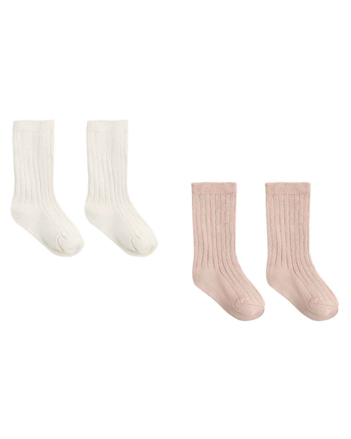 Socks Set, Natural & Dusty Rose