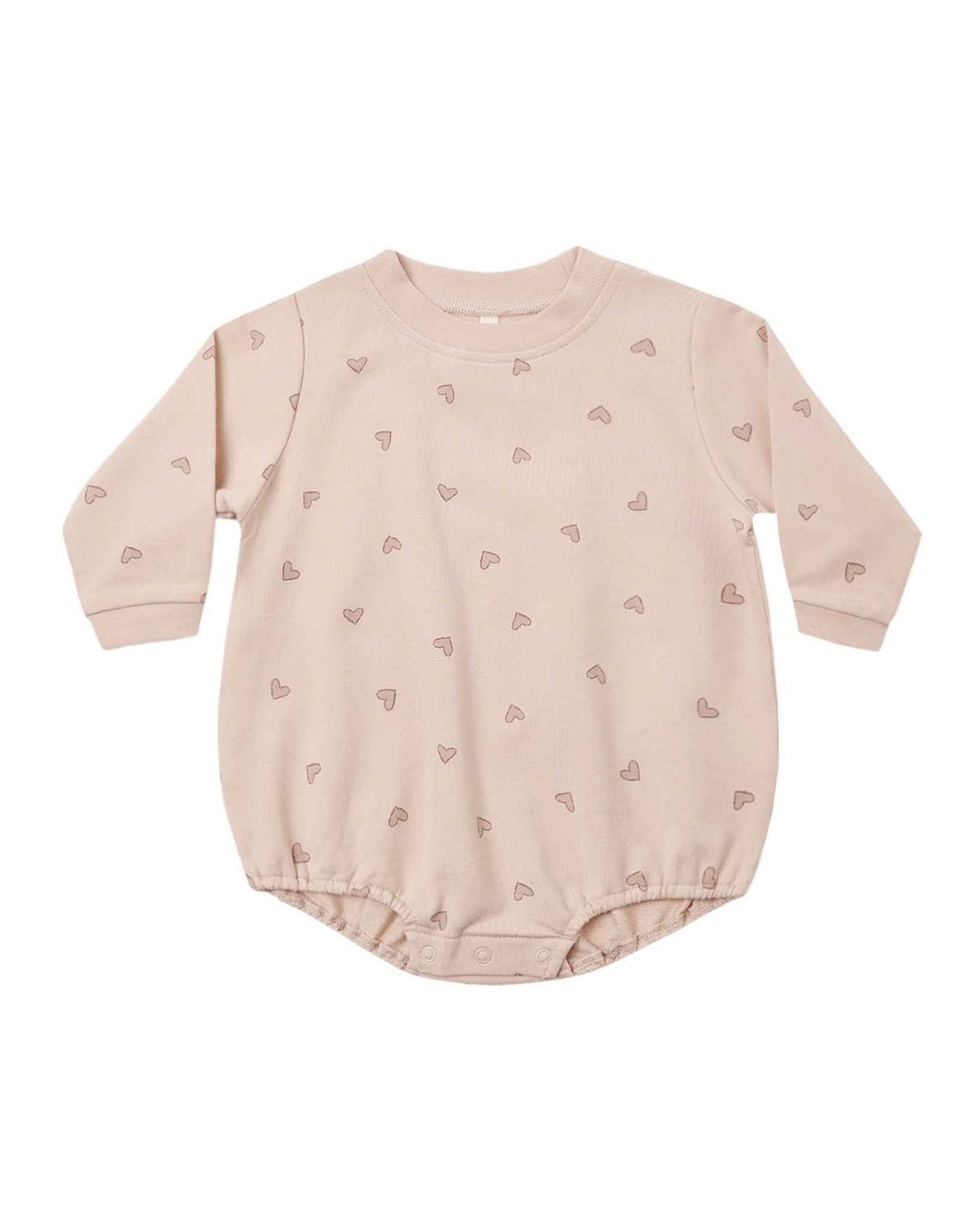 Crewneck Bubble Romper, Hearts