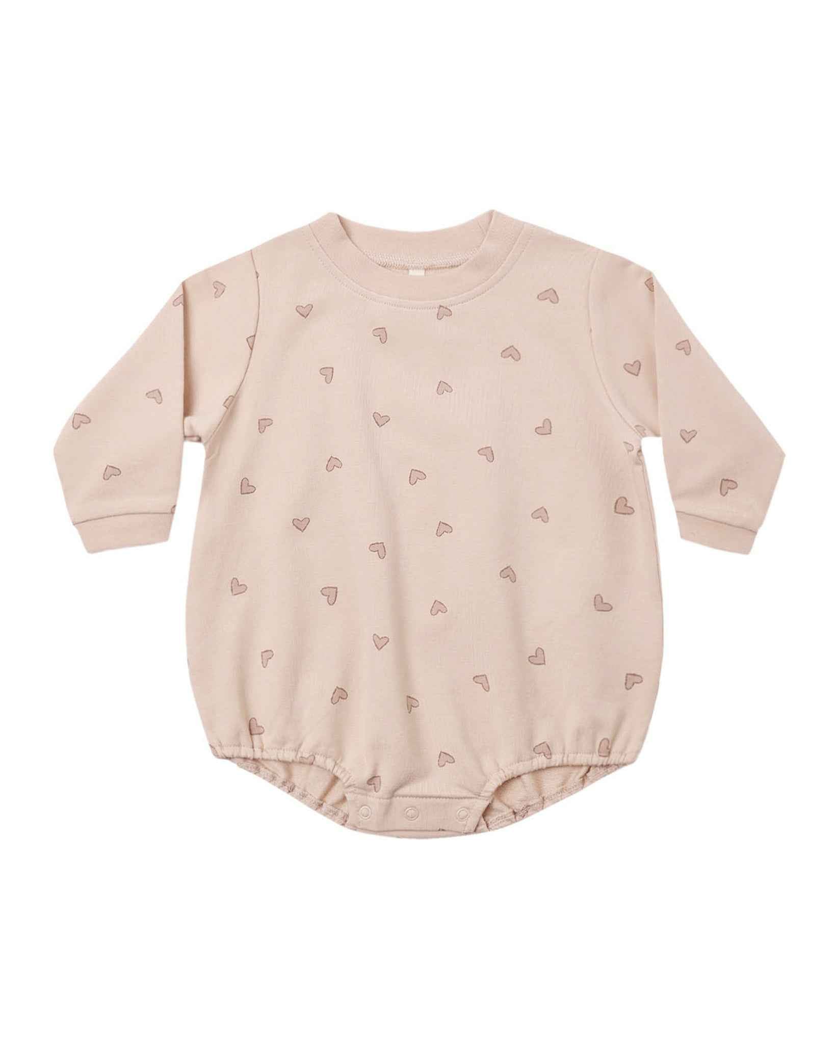 Crewneck Bubble Romper, Hearts