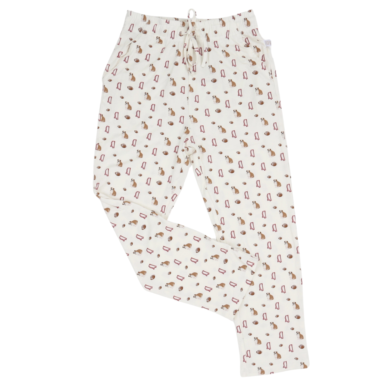 Boys Maroon Bulldog Loungewear Pants