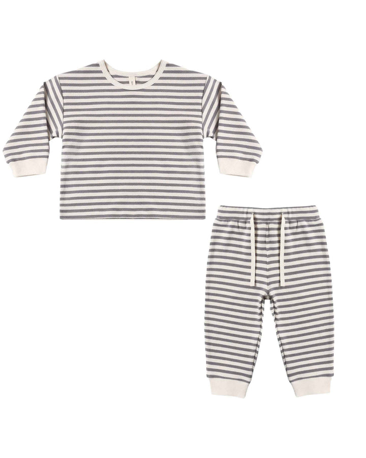 Cozy Set, Slate Stripe