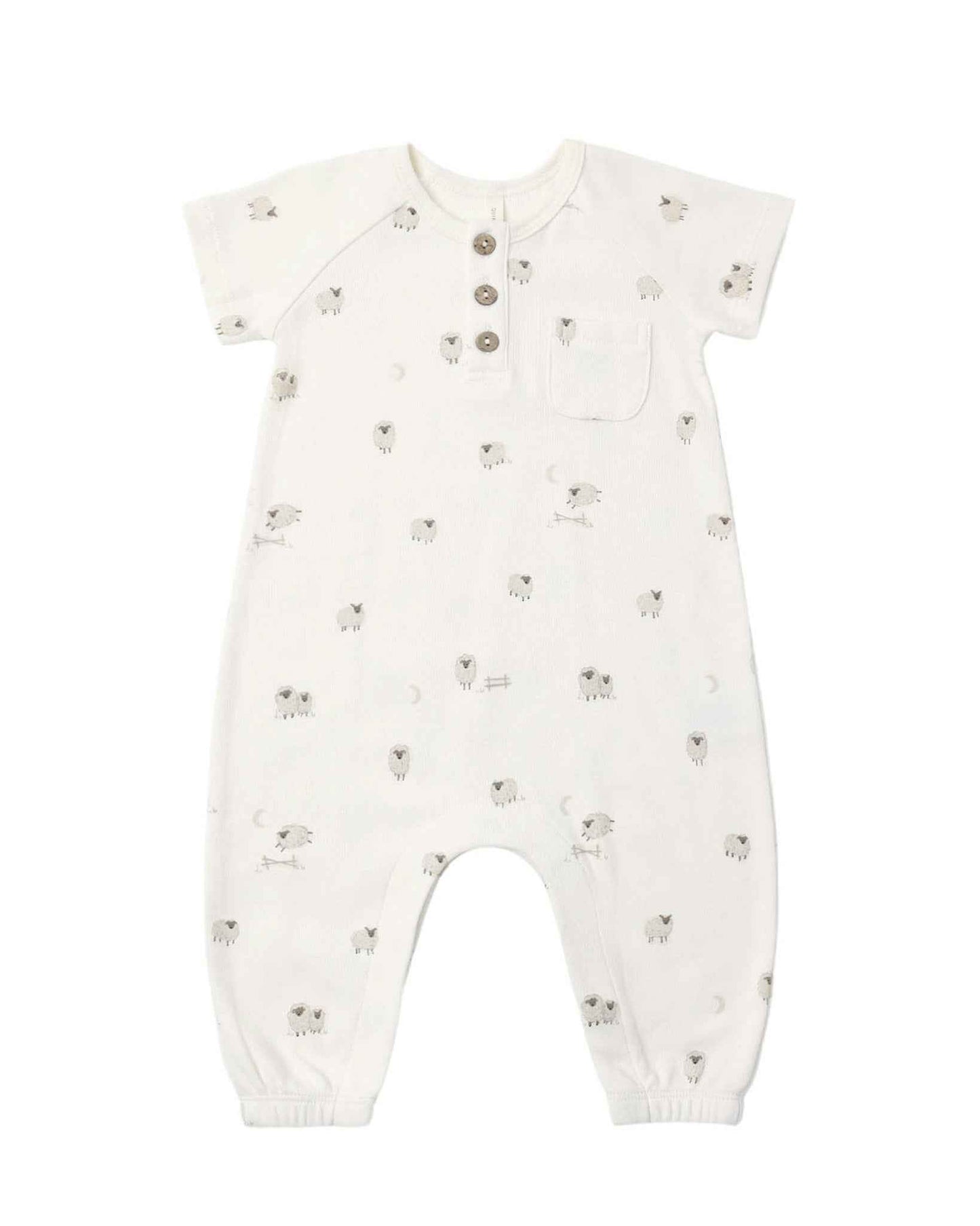 Short Sleeve Jumpsuit, Sheep