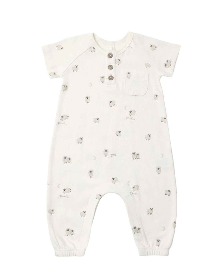 Short Sleeve Jumpsuit, Sheep