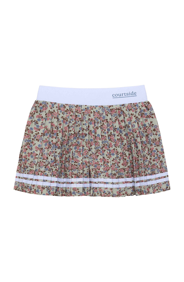 Fall Floral Pleated Skort