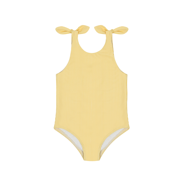 Girls Buttercream Stripe Tie Knot One Piece