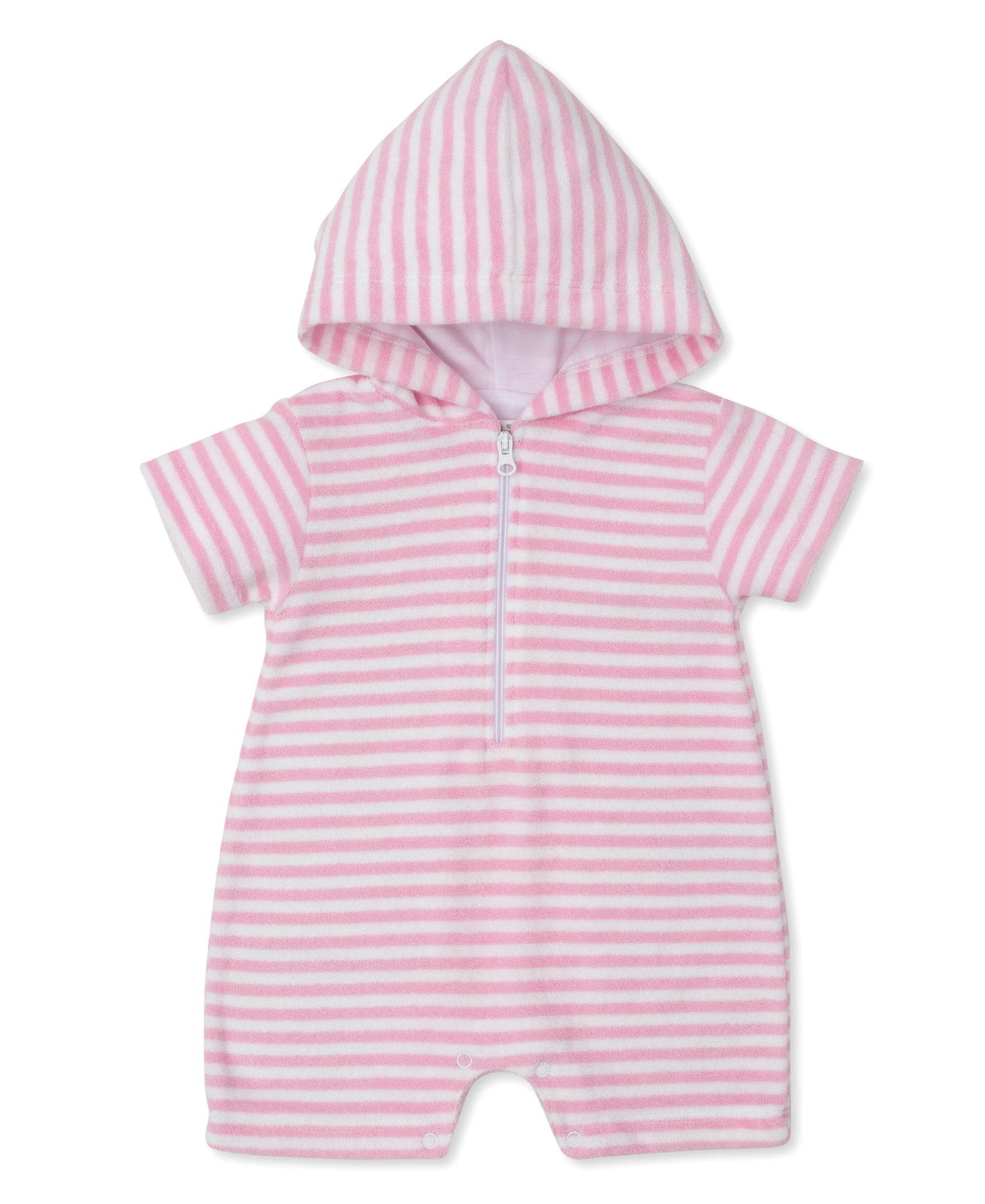 Cabana Terry Stripes Pink Romper