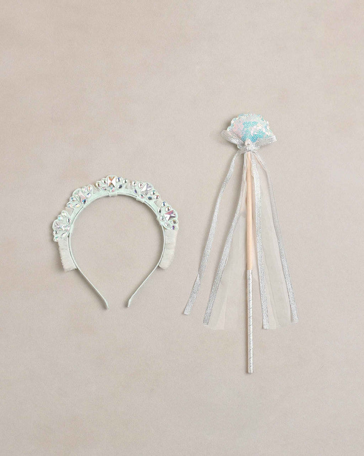 Mermaid Crown + Wand, Mist