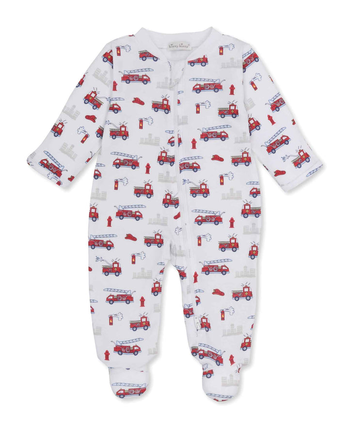 Fire Rescue Racers Zip Footie