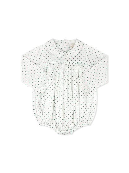 Mistletoe Green Swiss Dot Covington Bubble