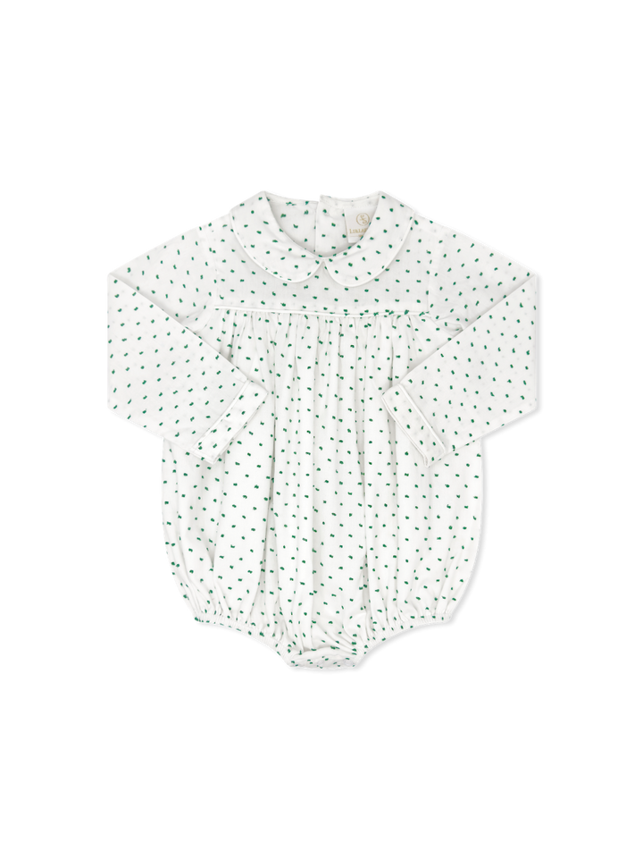 Mistletoe Green Swiss Dot Covington Bubble