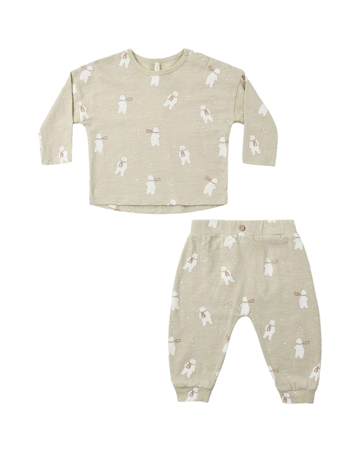Long Sleeve Tee & Pant Set, Polar Bears