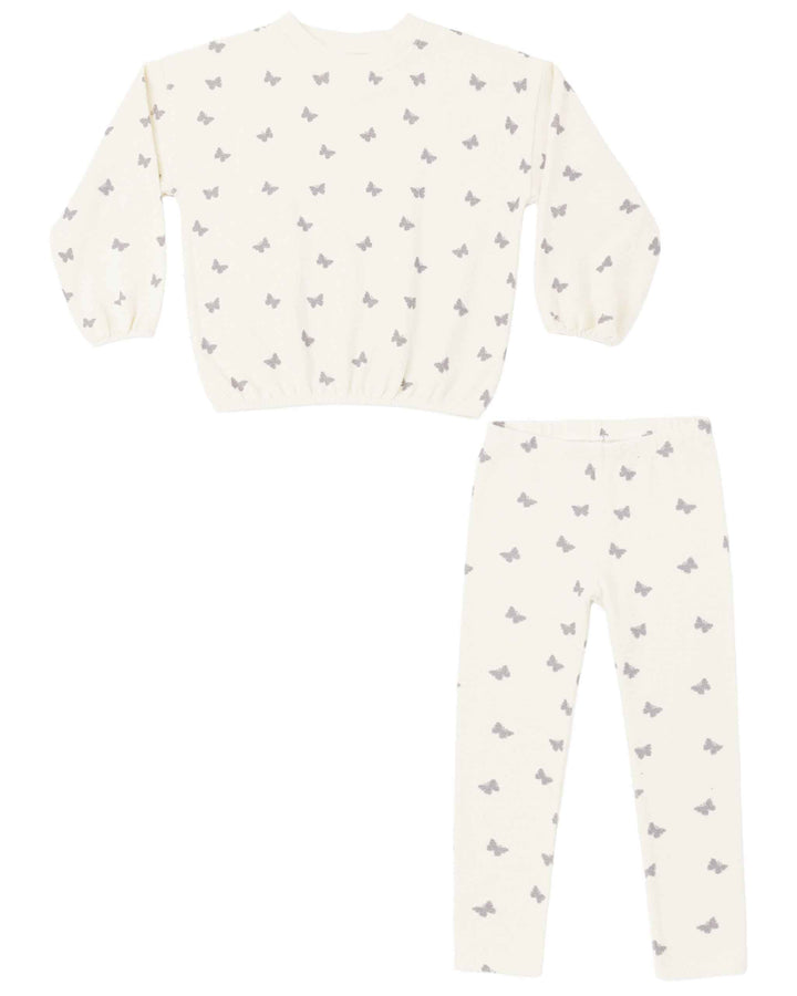 Spongey Knit Set, Butterfly Ditsy